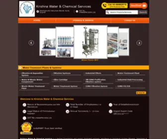 Krishnawater.com(Krishna Water & Chemical Services) Screenshot