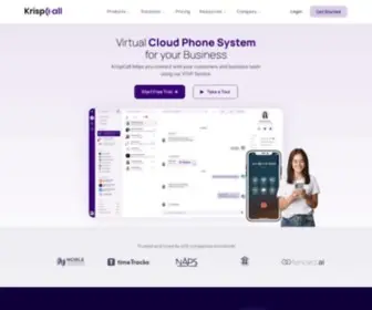 Krispcall.com(Virtual Cloud Phone System for Business Telephony) Screenshot