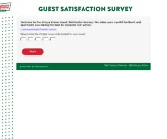 Krispykremelistens.com(Krispy Kreme Guest Satisfaction Survey) Screenshot