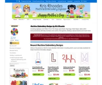 Krisrhoades.com(Machine Embroidery Designs by Kris Rhoades with Instant Download) Screenshot