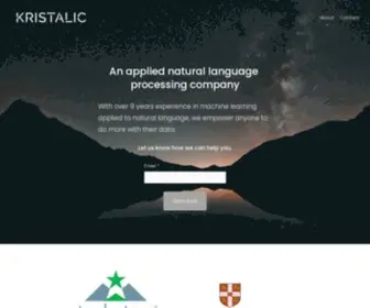 Kristalic.com(An applied natural language company) Screenshot