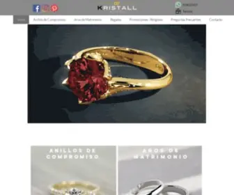 Kristalljoyeria.shop(Joyeria Kristall Aros de Matrimonio y Anillo de Compromiso) Screenshot