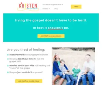 Kristenwalkersmith.com(Gospel Living Simplified for Busy Saints) Screenshot