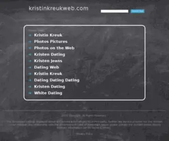 Kristinkreukweb.com(KRISTIN KREUK WEB.COM) Screenshot
