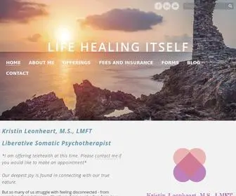 Kristinleonheart.com(LIFE HEALING ITSELF) Screenshot