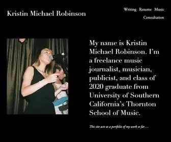 Kristinmichaelrobinson.com(Kristin Michael Robinson) Screenshot