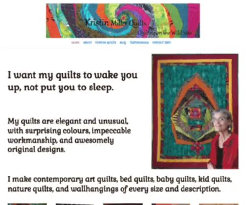 Kristinmillerquilts.com(Art quilts) Screenshot