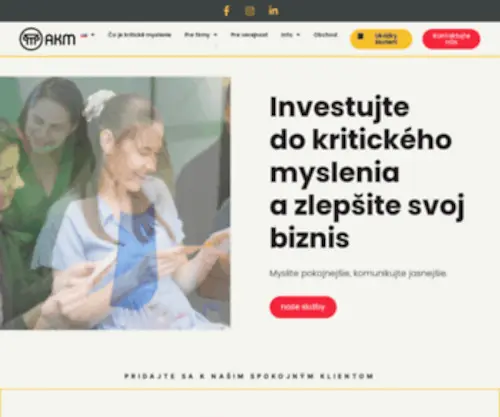 Kritickemyslenie.sk(Akadémia kritického myslenia) Screenshot