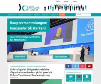 Kritischeaktionaere.de(Dachverband) Screenshot