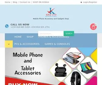 KrizStore.com(Mobile Phone Accessories Home) Screenshot