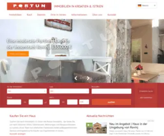 Kroatienimmobilienistrien.de(Portun Immobilis GmbH beschäftigt sich mit Vermittlung des Immobilienverkaufs in Kroatien) Screenshot