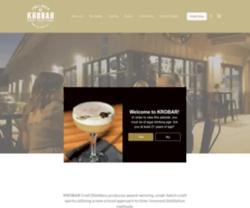 Krobardistillery.com(KROBĀR Craft Distillery) Screenshot