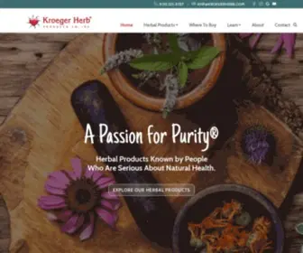 Kroegerherb.com(Kroeger Herb Products Co) Screenshot