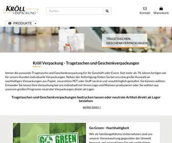 Kroell-Verpackung.de(Tragetaschen und Geschenkverpackungen) Screenshot