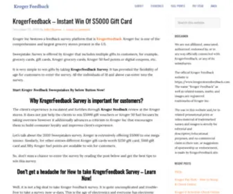 Krogerfeedback.site(Krogerfeedback site) Screenshot