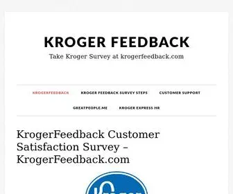 Krogerfeedbacksurvey.biz(Semua Informasi Layak Di Simak) Screenshot