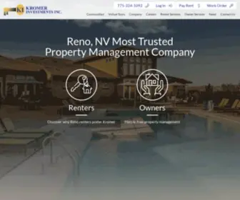 Kromerinvestments.com(Reno's most trusted property management company) Screenshot