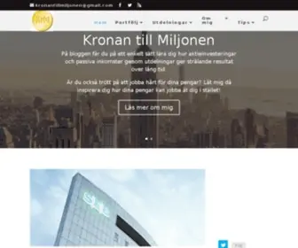 Kronantillmiljonen.se(KRONAN TILL MILJONEN) Screenshot