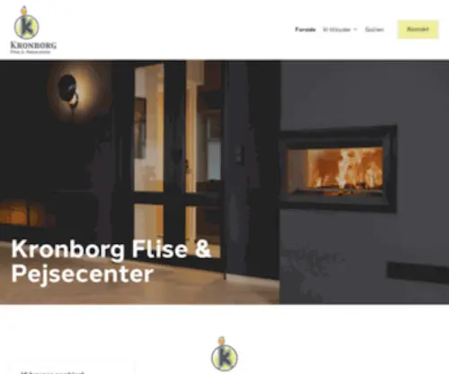 Kronborgfp.dk(Kronborg Flise & Pejsecenter tilbyder fliser og klinker i Midt) Screenshot