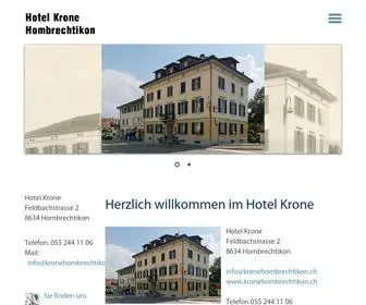 Kronehombrechtikon.ch(Hotel Krone Hombrechtikon) Screenshot