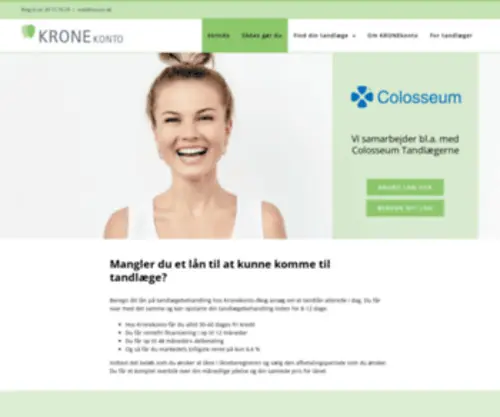 Kronekonto.dk(Vælg delbetaling fra Resurs ved tandbehandling) Screenshot