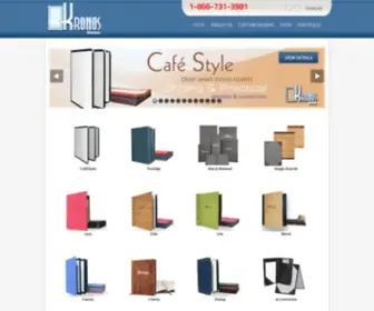 Kronosmenus.com(Menu Cover Manufacturer) Screenshot