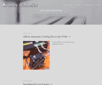 Kronosrobotics.com(Kronos Robotics) Screenshot