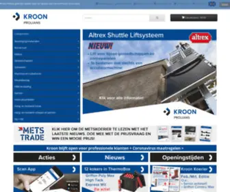Kroon.nl(Kroon is een technische groothandel. Met een assortiment van meer dan 20.000 artikelen) Screenshot