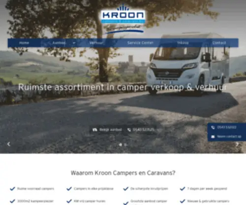Krooncc.nl(Kroon Campers & Caravans BV) Screenshot