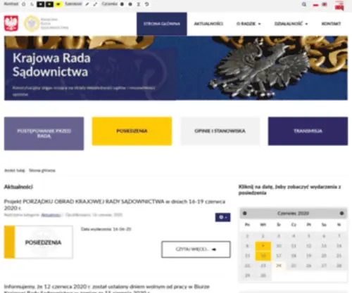 KRS.gov.pl(Krajowa Rada Sądownictwa) Screenshot