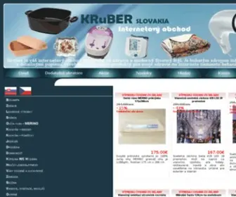 Kruber.sk(Internetový obchod zameraný na zdravie a moderný životný štýl) Screenshot