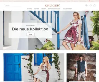 Krueger-Dirndl.de(Dirndl und Dirndlkleider von der Manufaktur Krüger) Screenshot