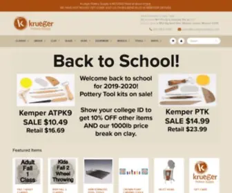 Kruegerpottery.com(Krueger Pottery Supply) Screenshot