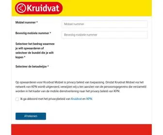 Kruidvatmobielopwaarderen.nl(Kruidvat mobiel opwaarderen) Screenshot