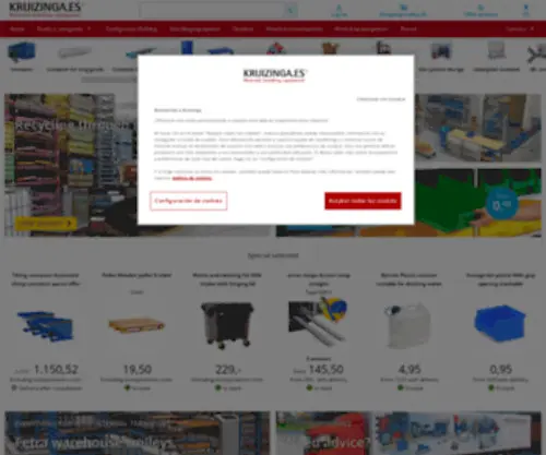 Kruizinga.es(Your full range supplier for Transport and material Handling equipment) Screenshot