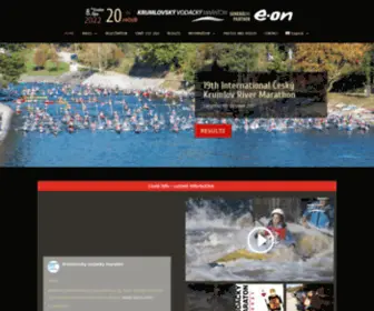 Krumlovskymaraton.com(Krumlovský vodácký maraton/International Cesky Krumlov River Marathon) Screenshot