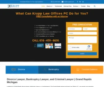 Krupplaw.com(Grand Rapids Divorce Lawyer) Screenshot