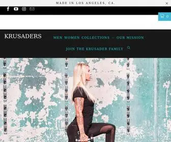 Krusaderslifestyle.com(#1 Fitness clothing brand in LA I KRUSADERS apparel) Screenshot