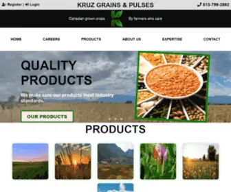 Kruzgrainspulses.com(KRUZ GRAINS & PULSES) Screenshot