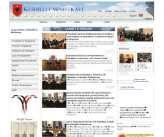 Kryeministria.gov.al(Qeveria Shqiptare Keshilli i Ministrave) Screenshot