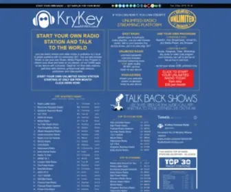 KRykey.com(Create your internet radio station) Screenshot