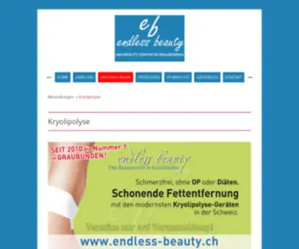 Kryo.ch(Endless Beauty das Beautycenter in Zizers) Screenshot