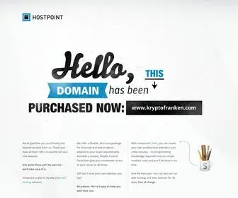 KRYptofranken.com(This domain has been purchased at Hostpoint) Screenshot