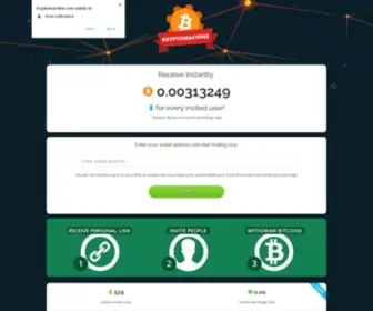 KRYptomachine.com(Free BitCoins for inviting friends) Screenshot
