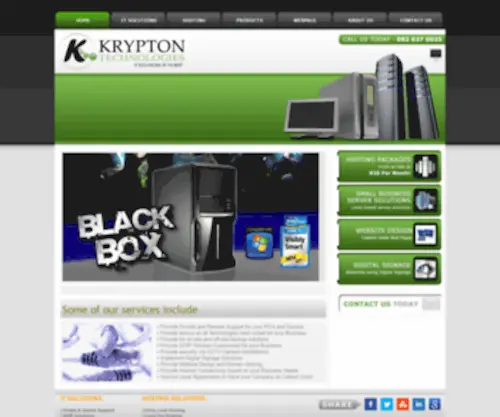 KRYpton.co.za(Krypton Technologies) Screenshot