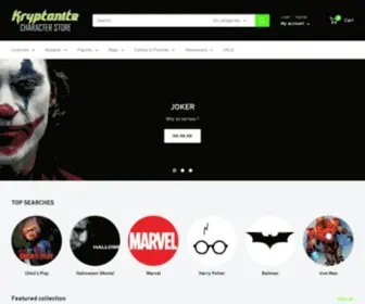 KRYptonitecharacterStore.com(Kryptonite Character Store) Screenshot