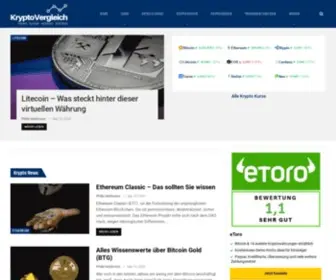 KRYptovergleich.org(Bitcoin, Ripple & Altcoin News) Screenshot