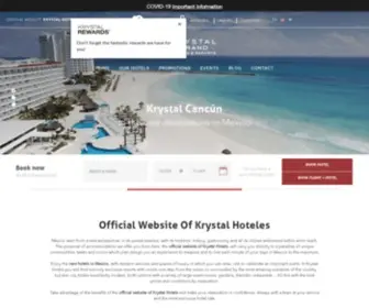 KRYstal-Hotels.com(Krystal Hoteles in Mexico Official Website) Screenshot