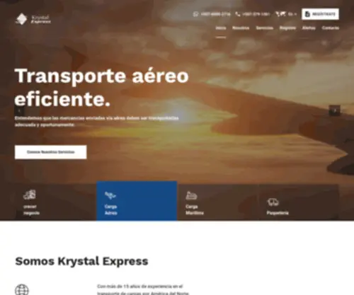 KRYstalexpress.com(Servicio de Logística y Paquetería) Screenshot