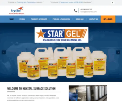 KRYstalindia.net(Stainless Steel Weld Cleaning Paste Manufacturers) Screenshot